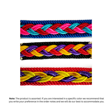 Nylon Elastic Cat Collar with Bell & Braid, Assorted Colors
